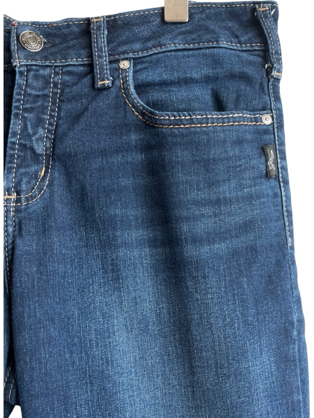 Silver Jeans Suki Straight Mid Rise Dark Wash Curvy Fit Jeans W34 L33 - Picture 6 of 14